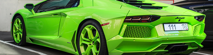 Una Lamborghini Aventador tutta verde!