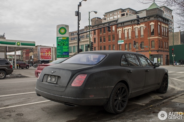 This matte black Bentley Mulsanne needs to be washed