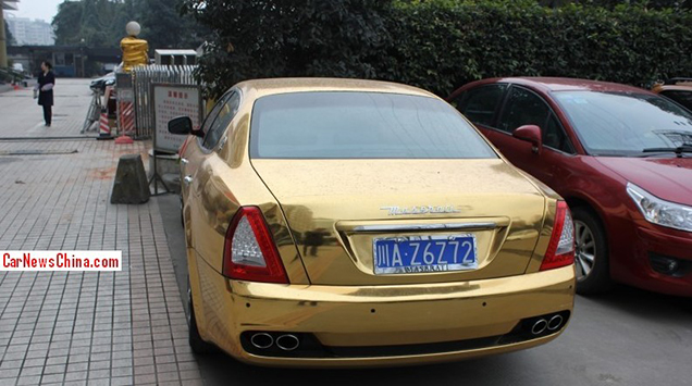 In China is goud de juiste kleur voor de Maserati Quattroporte